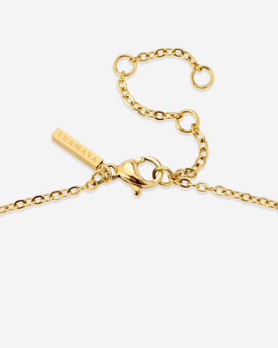 Pretty Pink Daisy Necklace Gold