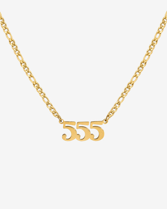 Angel Number Necklace Gold