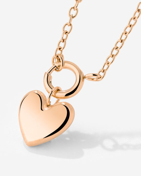 Lovely Heart Classic Chain Necklace Set Roségold