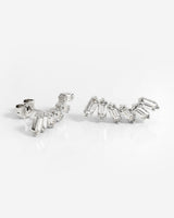Glam Earclimber Studs Silber