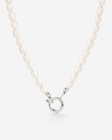 Pearly Charm Necklace Silber