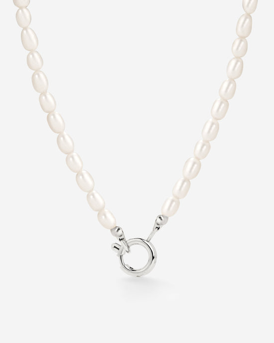 Pearly Charm Necklace Silber