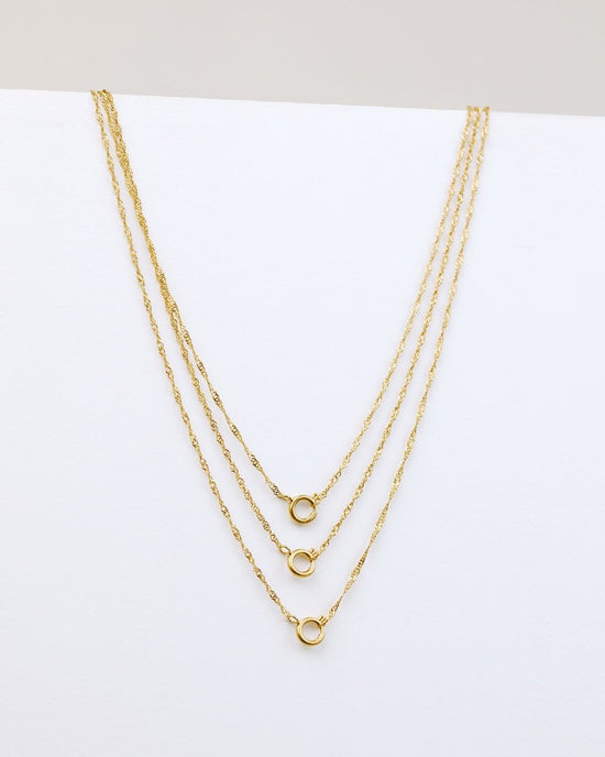 Singapore Chain Charm Necklace Roségold