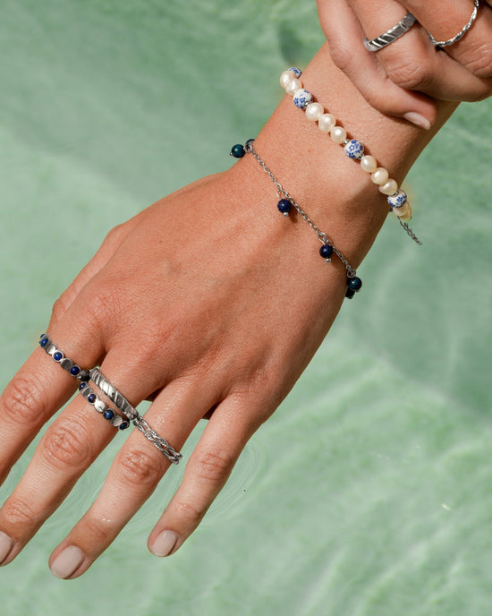 Blue Bay Ring Silber