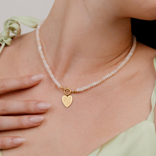 Blushstone Charm Necklace Set