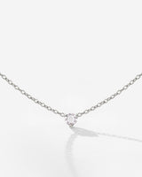 Solitaire Stone Choker Silber