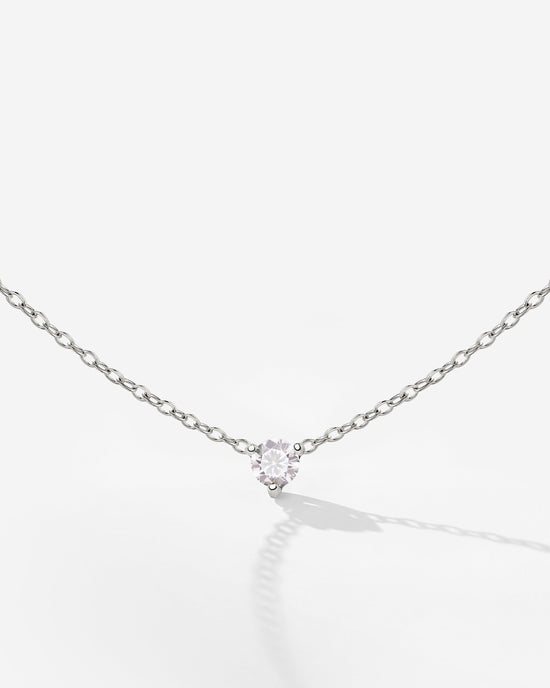 Solitaire Stone Choker Silber