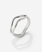 Double Wave Ring Silber