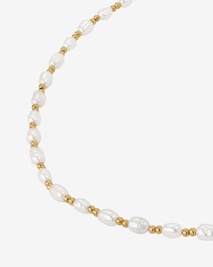 Summertime Pearl Necklace Gold