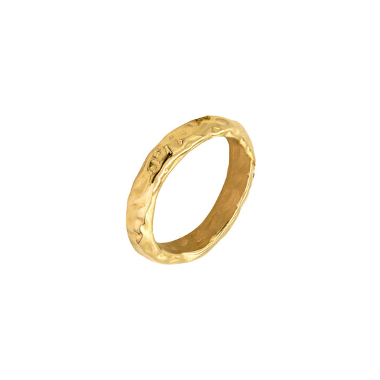 Hammered Unity Ring Gold