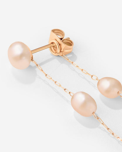 Blush Pearl Fall Earrings Roségold