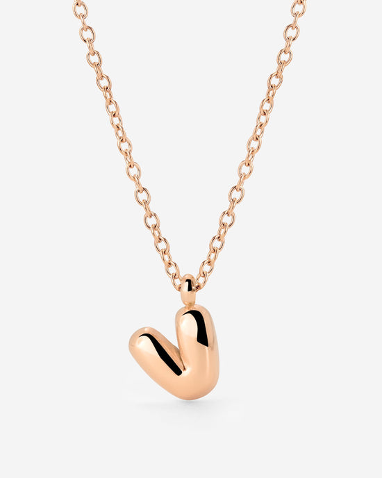 Bubble Letter Necklace Roségold