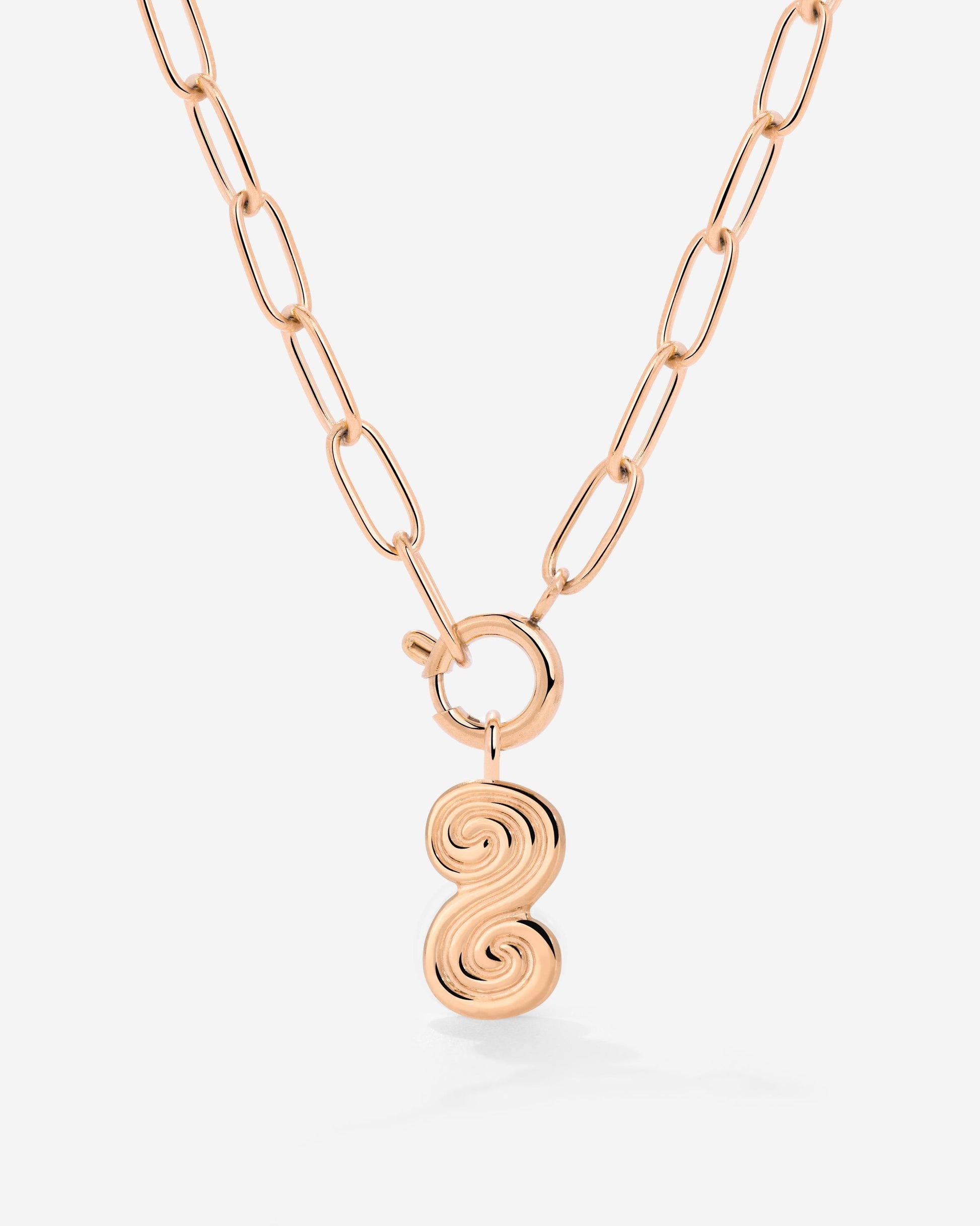 Serpent's Whisper Oval Links Necklace Set Roségold