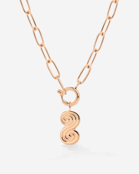Serpent's Whisper Oval Links Necklace Set Roségold