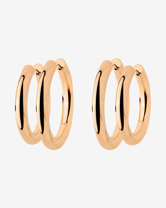 Chunky Lover Hoop Bundle Medium Roségold