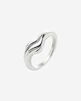 Curvy Wave Ring Silber