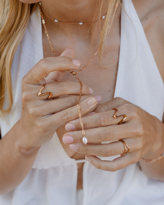 Ocean Find Y-Necklace Roségold