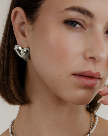 Heartie Studs Silber