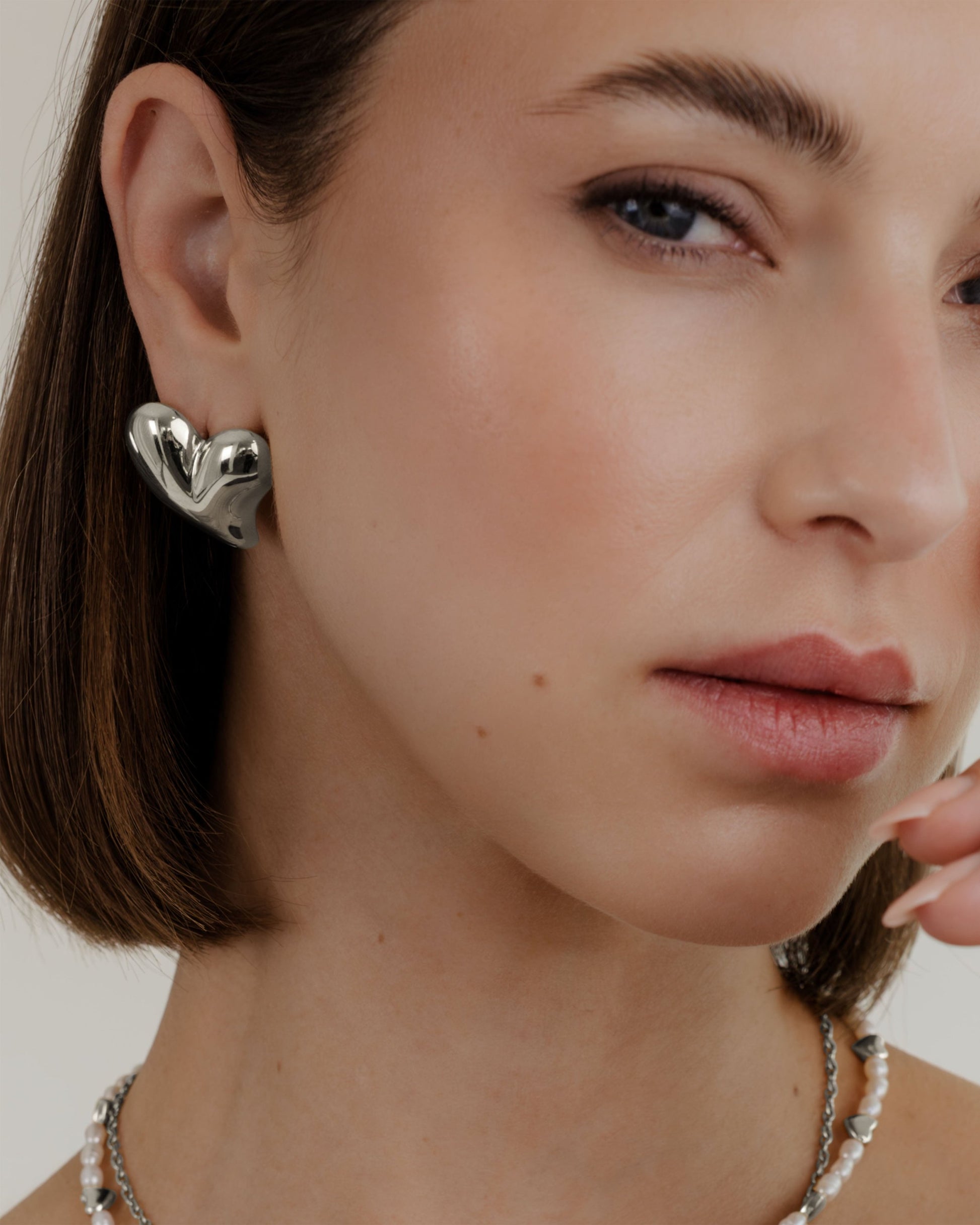 Heartie Studs Silber
