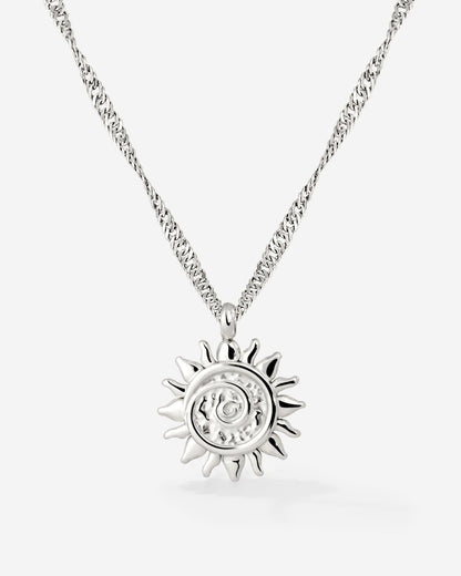 Sunny Swirl Necklace Silber