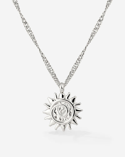 Sunny Swirl Necklace Silber