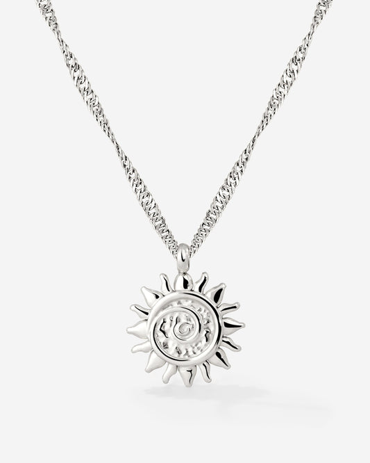 Sunny Swirl Necklace Silber