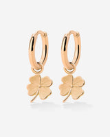 Lucky Clover Hoop Set Small Roségold