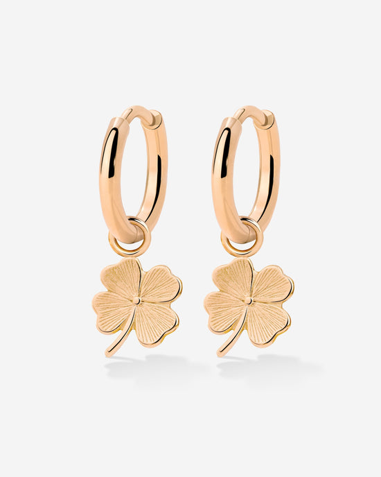 Lucky Clover Hoop Set Small Roségold