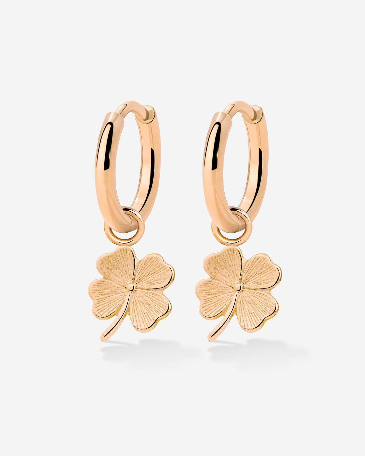 Lucky Clover Hoop Set Small Rose Gold