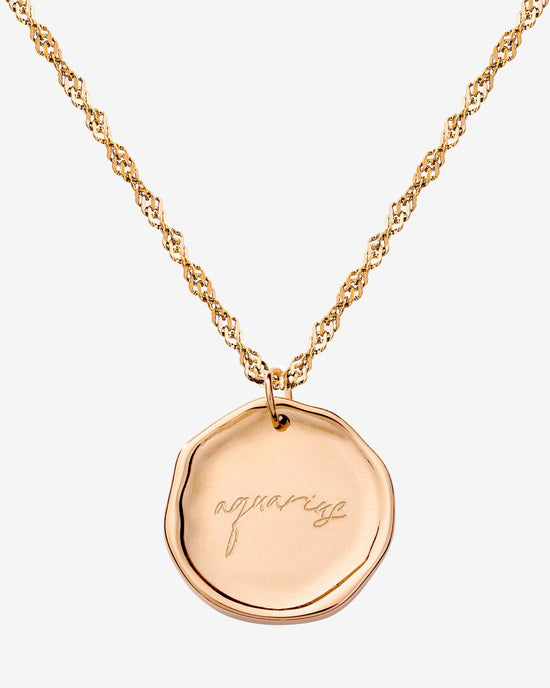Zodiac Necklace – Aquarius / Wassermann Roségold