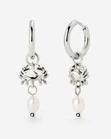 Crab Chaser Hoop Set Small Silver