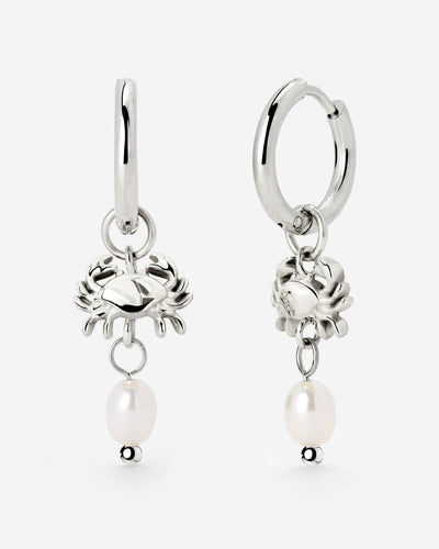 Crab Chaser Hoop Set Small Argento