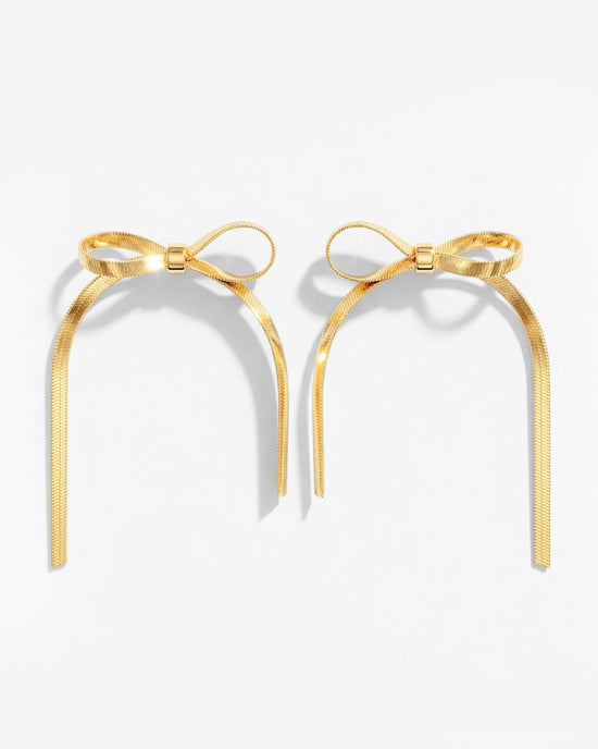 Sweet Bow Earrings Gold