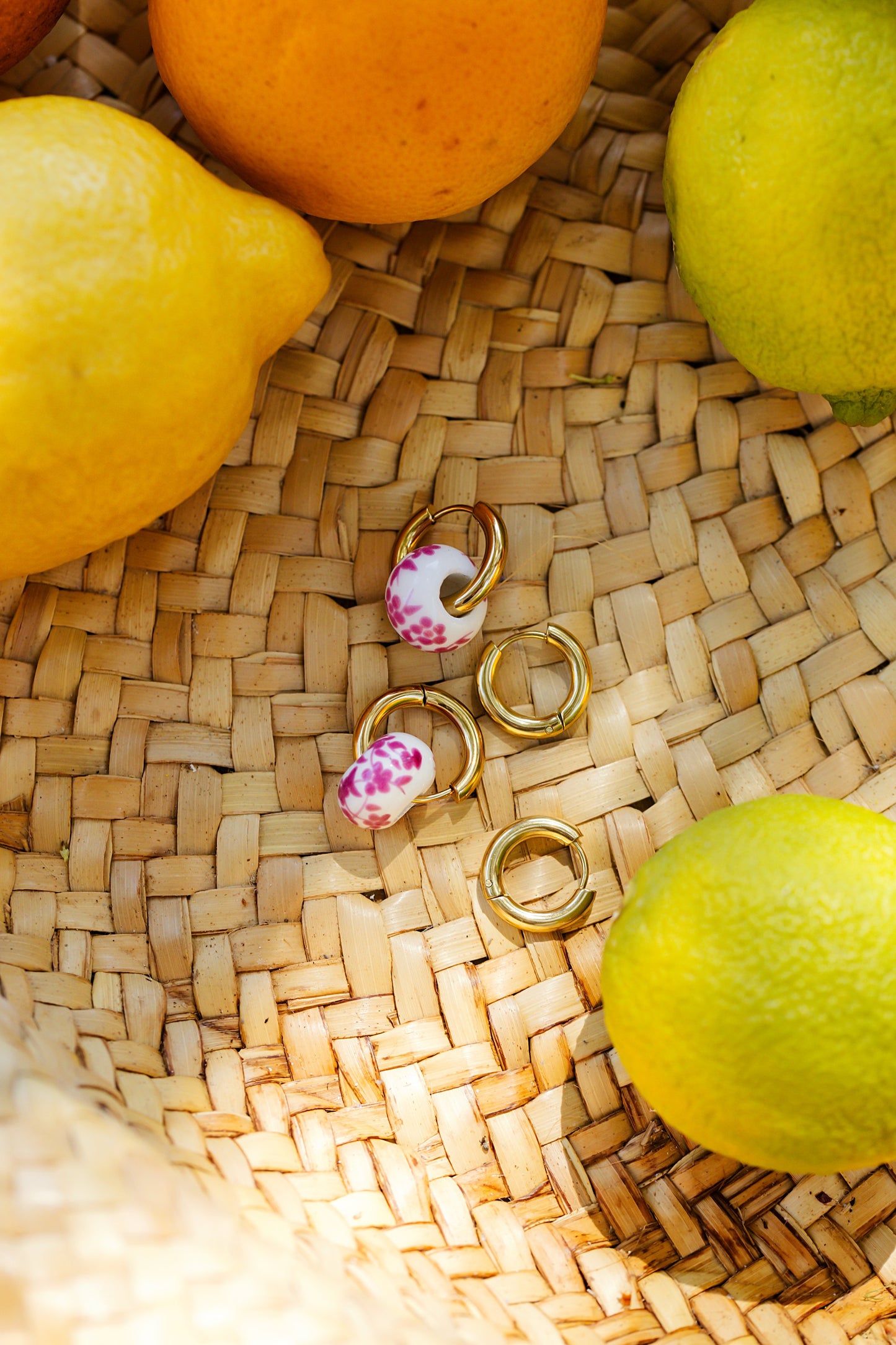 Chunky Pink Flower Tile Hoop Bundle