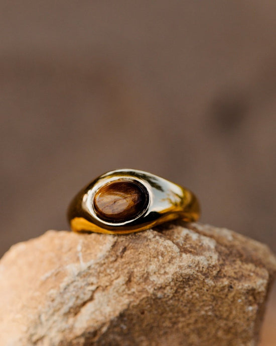 Tiger's Eye Ring Silber