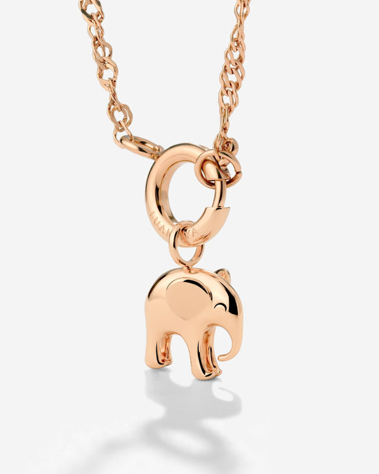 Elephant Singapore Chain Necklace Set Roségold