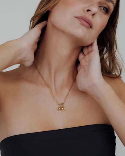 Leopard Singapore Chain Necklace Set Gold