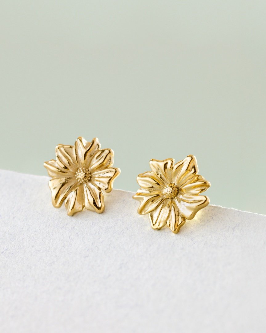 Pure Petal Studs Silber
