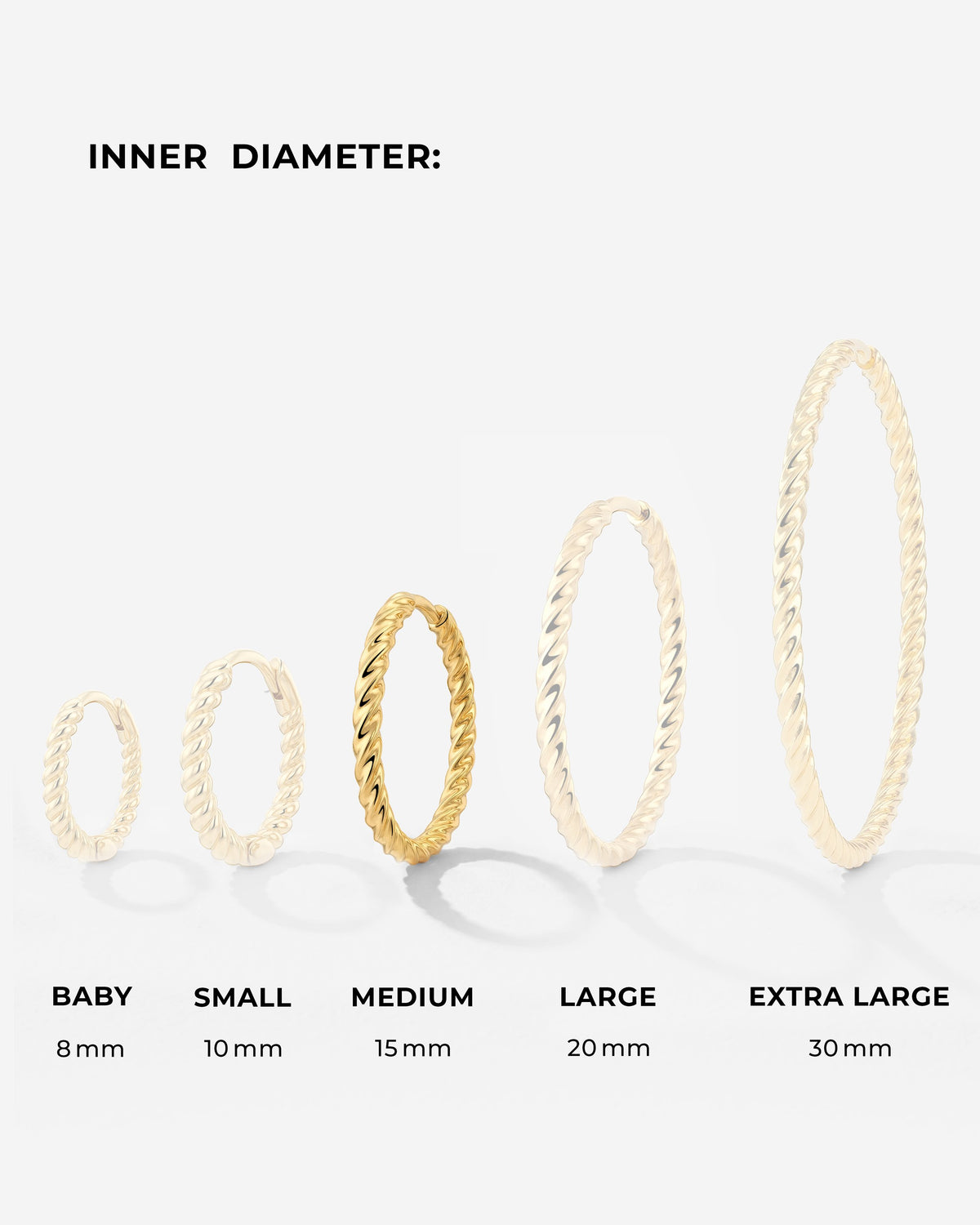 Twisted Hoops Medium Gold