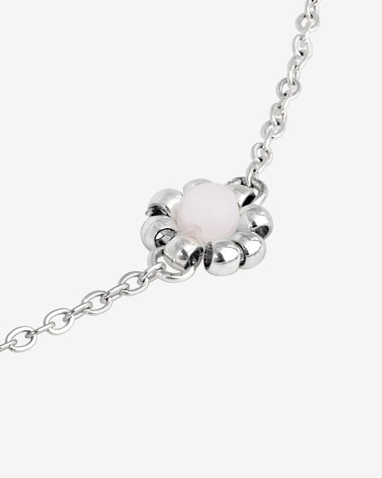 Flower 'n' Beads Necklace Silber