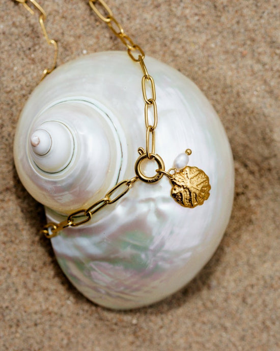 Ocean Lovers Oval Links Necklace Set Silber