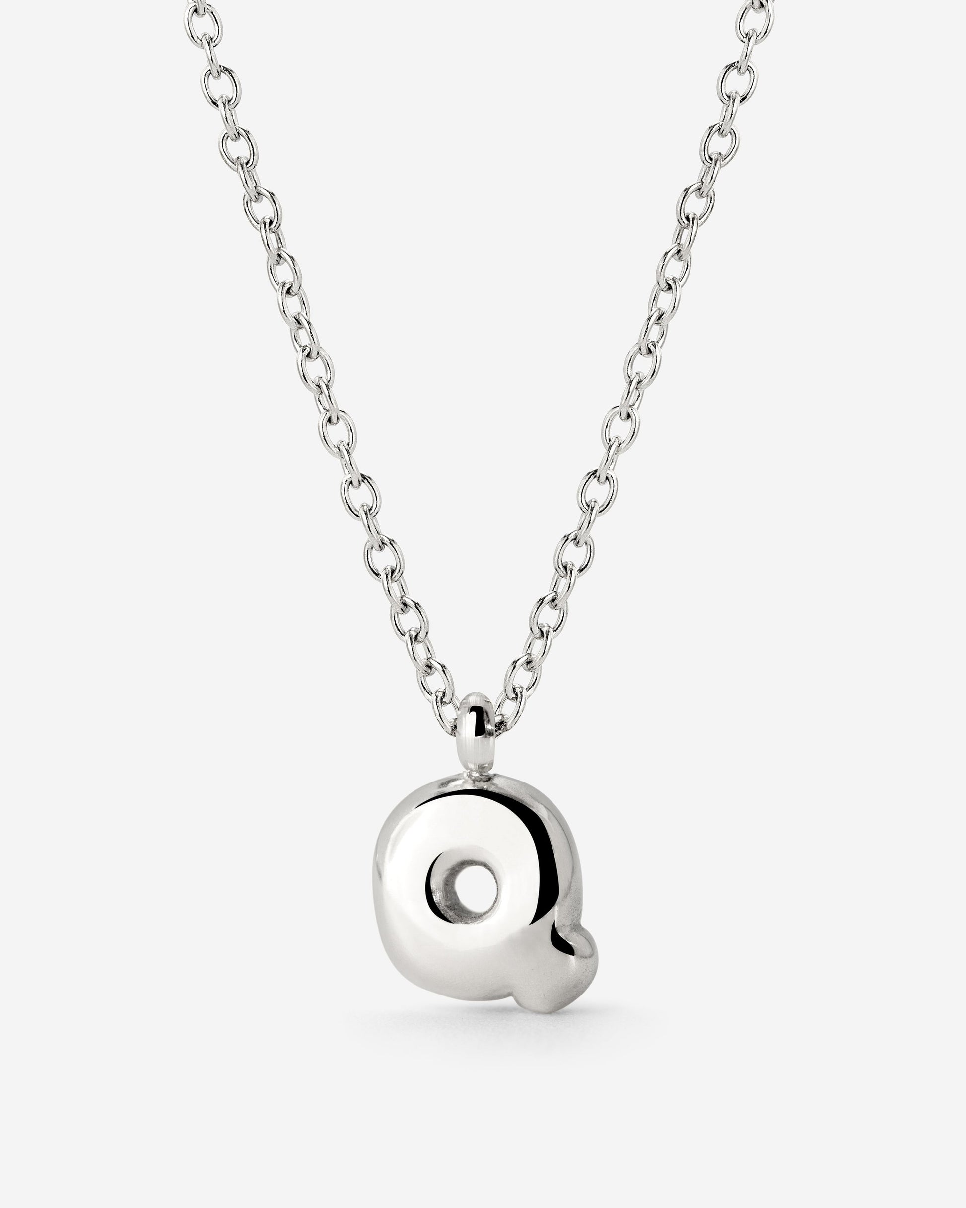 Bubble Letter Necklace Silber