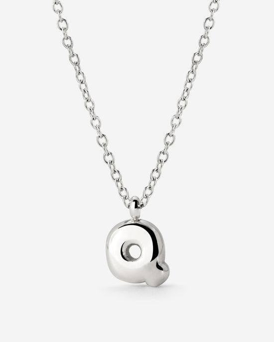 Bubble Letter Necklace Silber