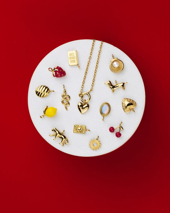 Oval Links Charm Necklace Set