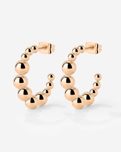 Infinite Beads Hoop Studs Roségold