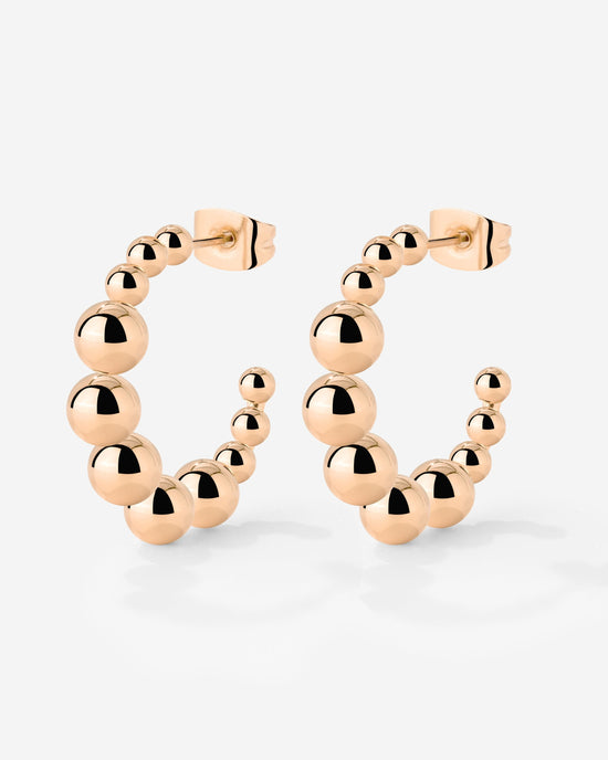 Infinite Beads Hoop Studs Roségold