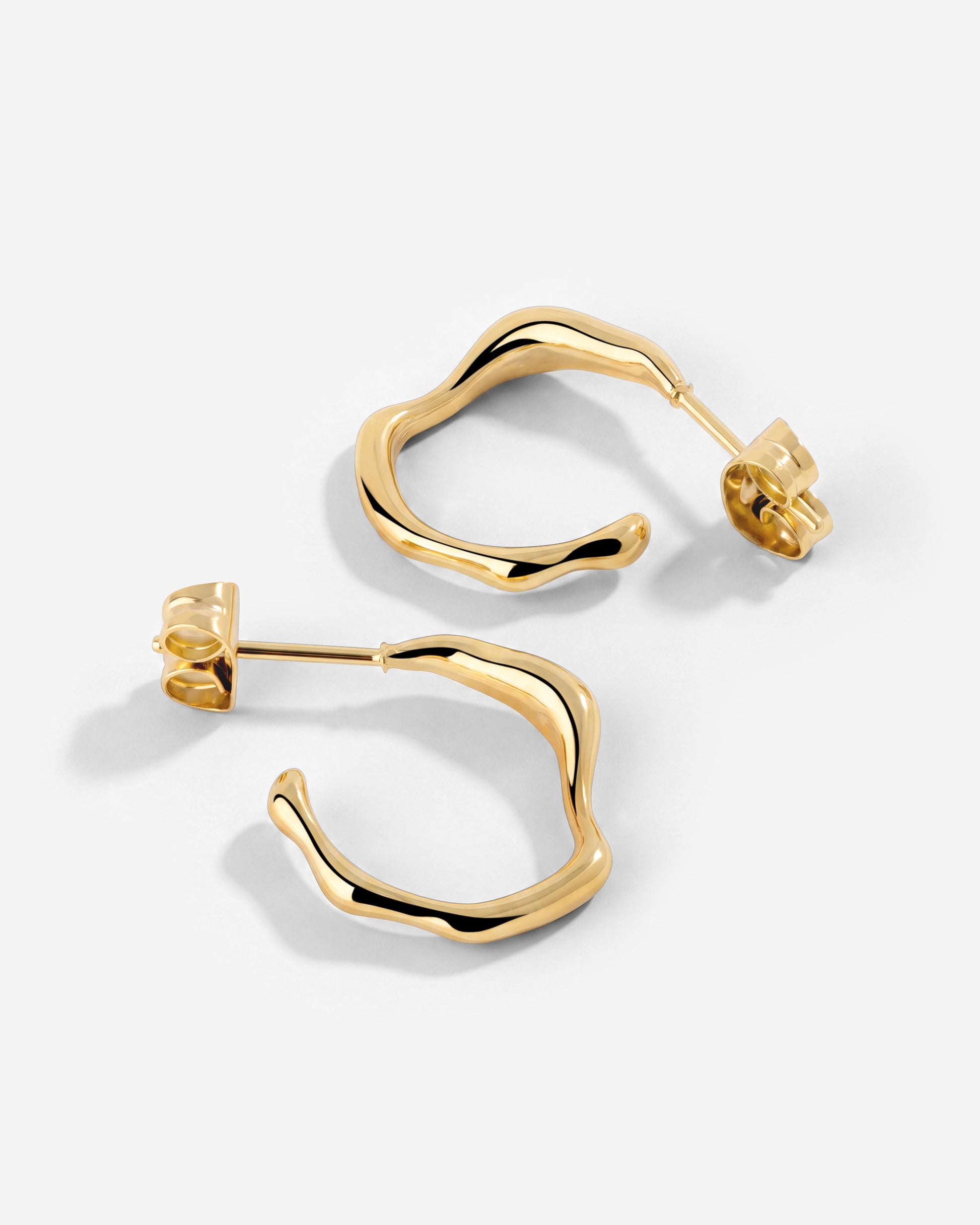 Solar Wave Hoops Studs Small