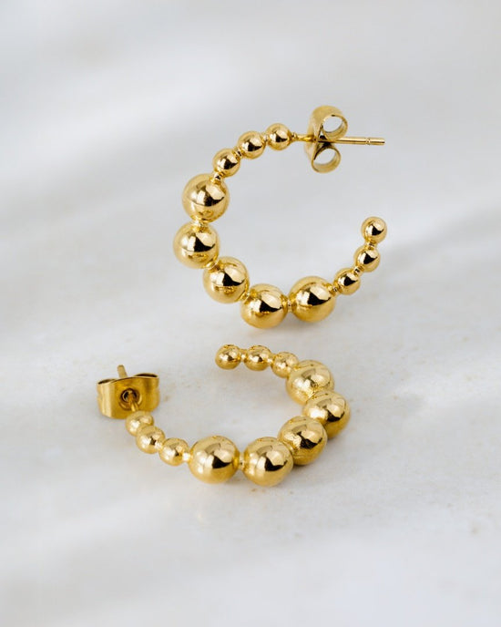 Infinite Beads Hoop Studs Roségold