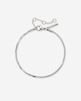 Squared Snake Chain Bracelet Silber