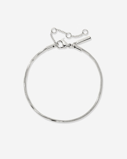 Squared Snake Chain Bracelet Silber